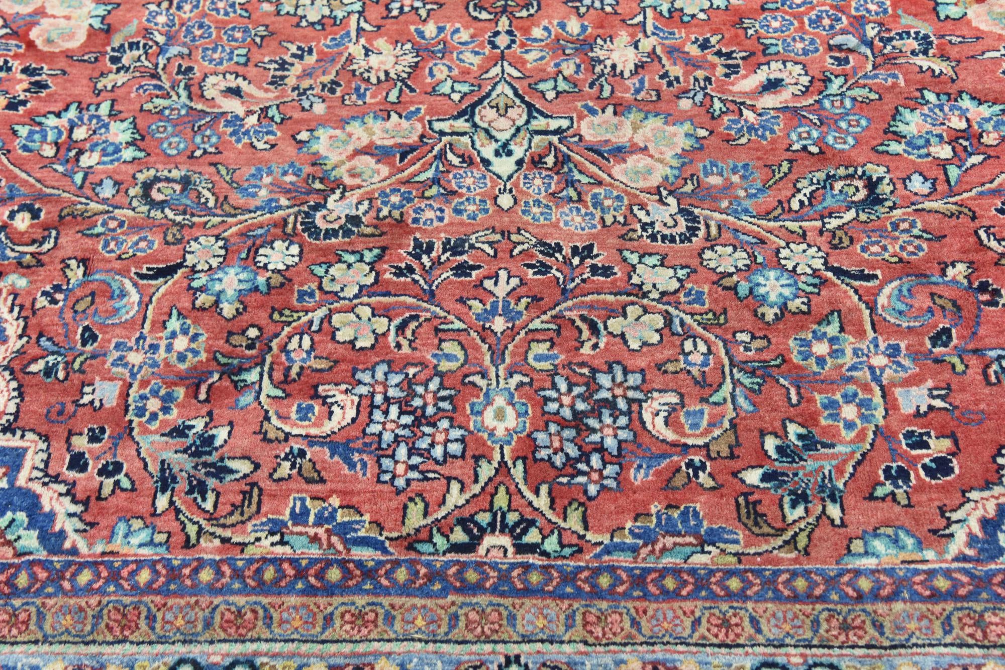 9' 9 x 13' Hand Knotted Meshkabad Persian Wool Rug
