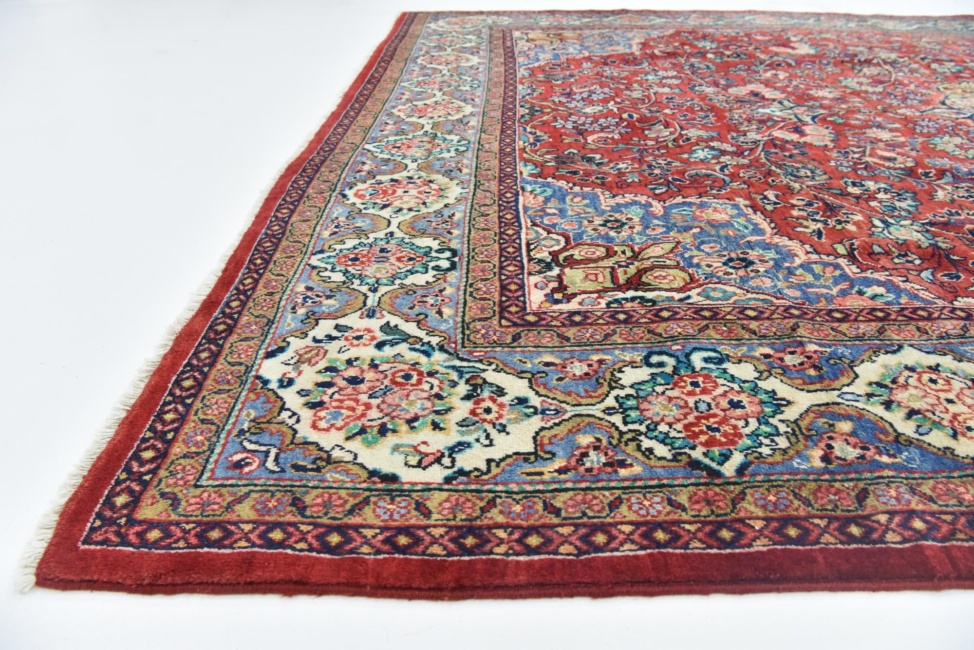 9' 9 x 13' Hand Knotted Meshkabad Persian Wool Rug