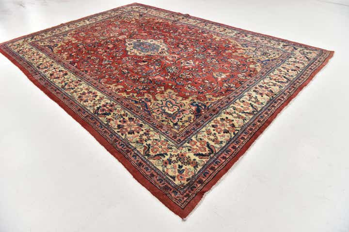 8' 10 x 12' 2 Hand Knotted Meshkabad Persian Wool Rug