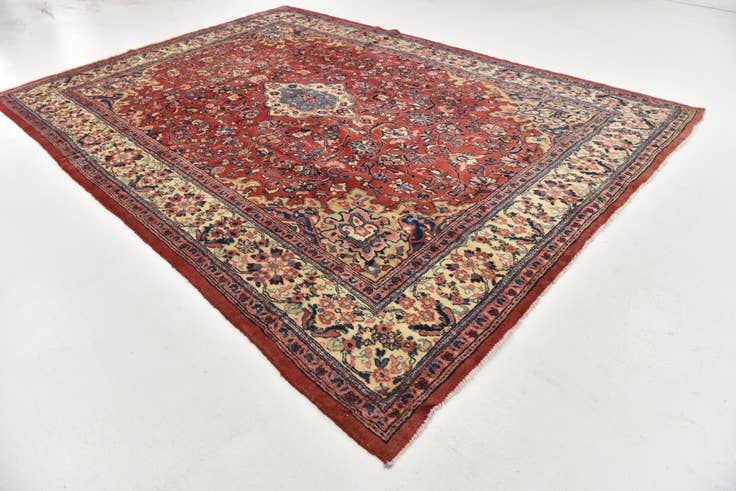 Detail image of 8' 10 x 12' 2 Hand Knotted Meshkabad Persian Wool Rug