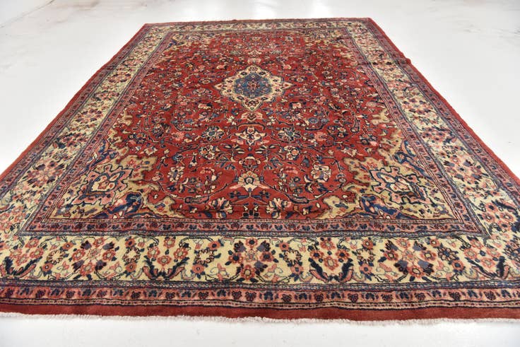 Detail image of 8' 10 x 12' 2 Hand Knotted Meshkabad Persian Wool Rug