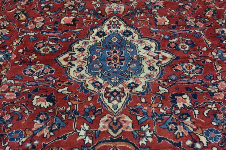 Detail image of 8' 10 x 12' 2 Hand Knotted Meshkabad Persian Wool Rug