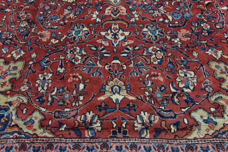 Detail image of 8' 10 x 12' 2 Hand Knotted Meshkabad Persian Wool Rug