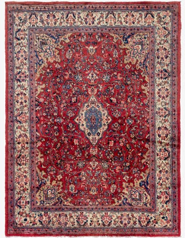 8' 10 x 12' 2 Hand Knotted Meshkabad Persian Wool Rug