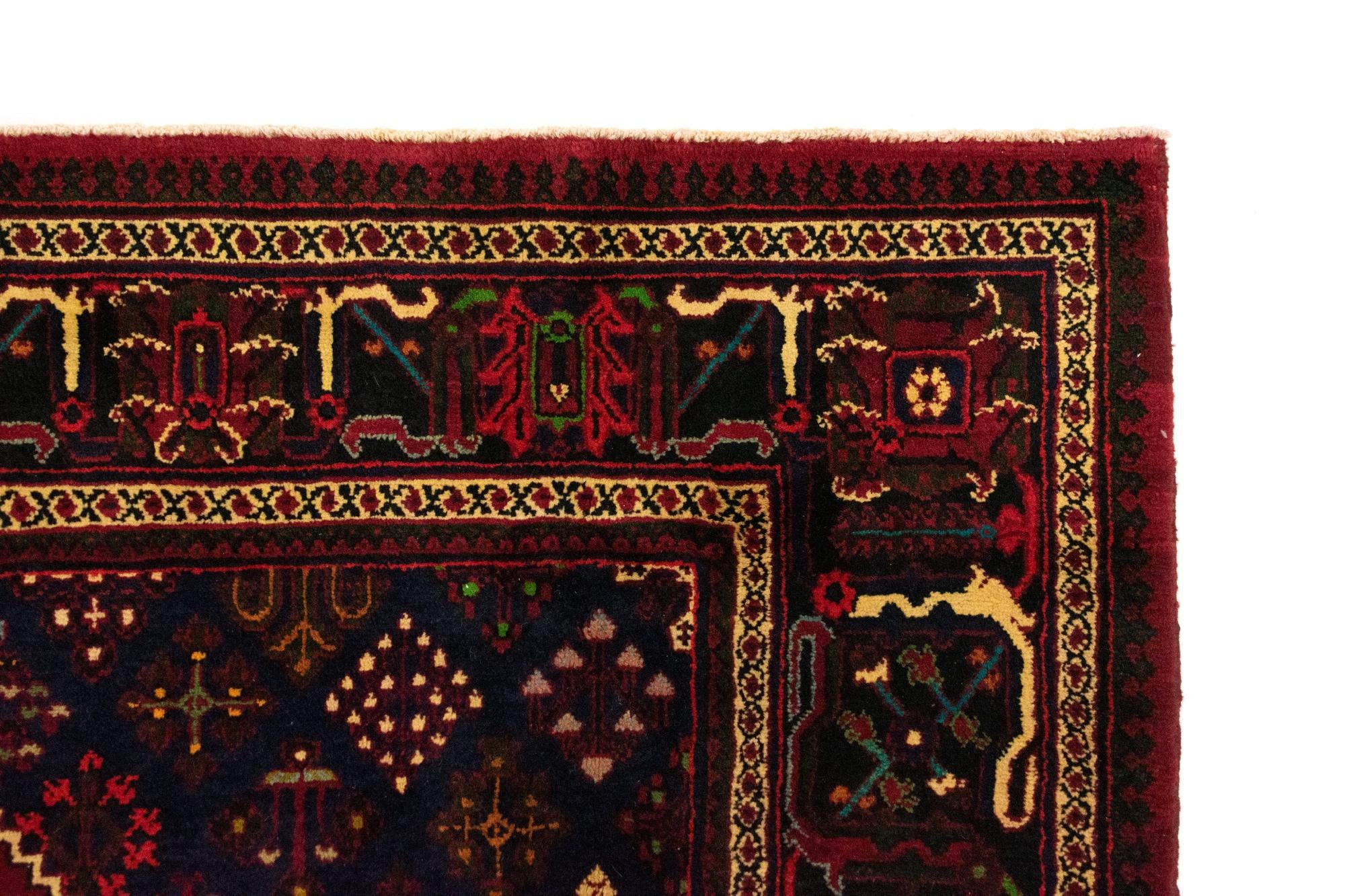 7' 11 x 11' 2 Hand Knotted Mianeh Persian Wool Rug