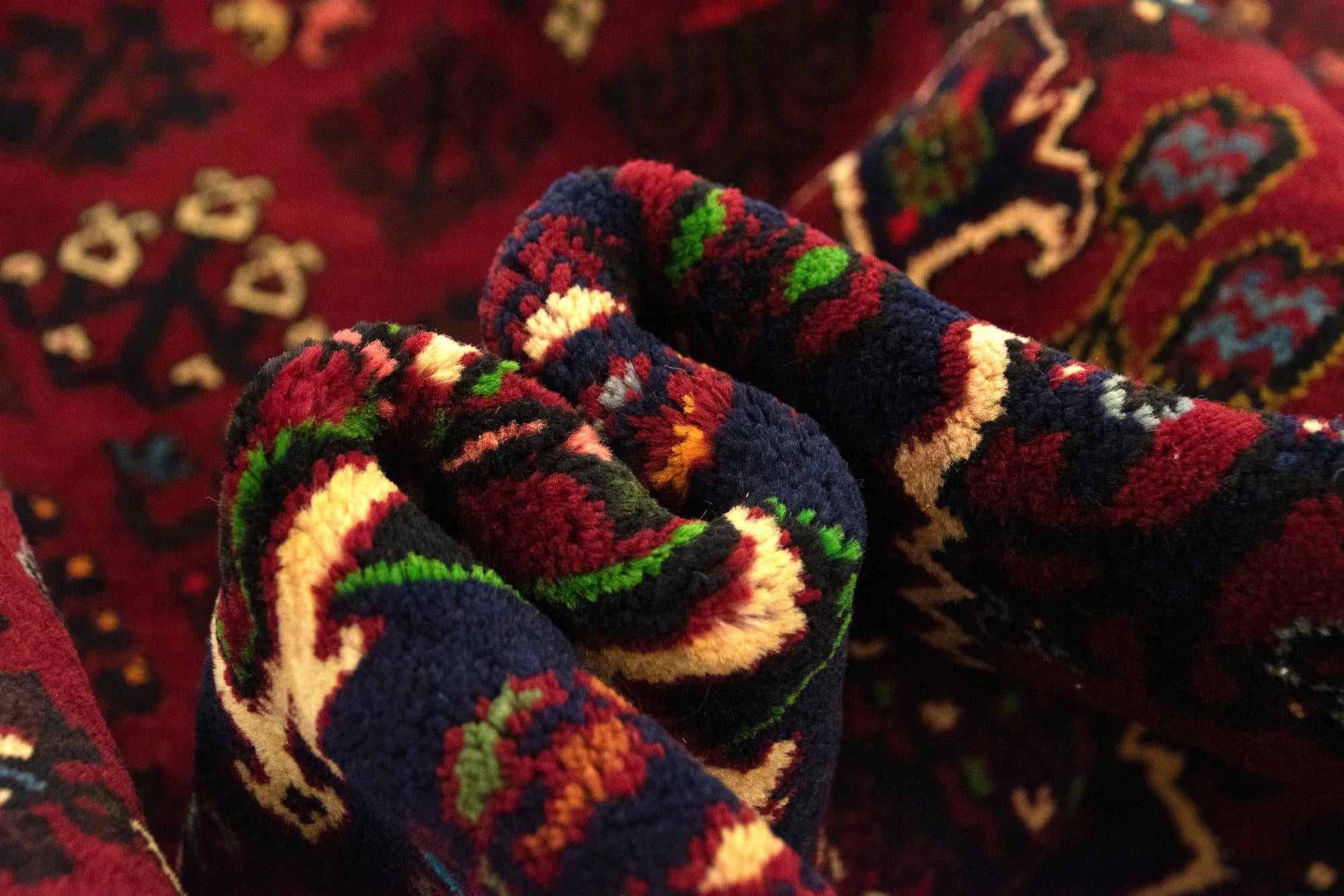 7' 11 x 11' 2 Hand Knotted Mianeh Persian Wool Rug