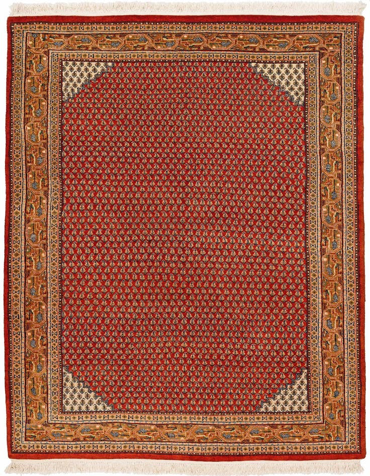 Detail image of 4' 3 x 6' 7 Hand Knotted Mir Oriental Wool Rug