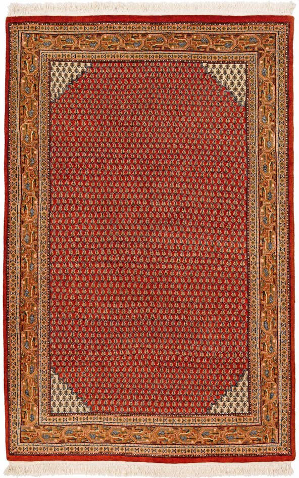 Detail image of 4' 3 x 6' 7 Hand Knotted Mir Oriental Wool Rug