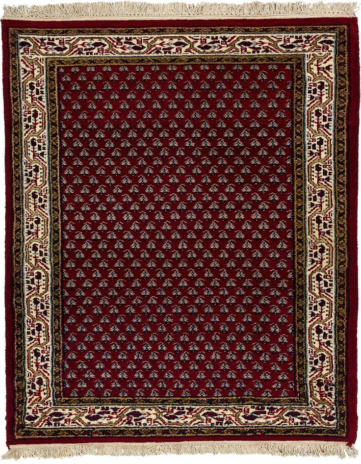 Detail image of 3' 1 x 5' 2 Hand Knotted Mir Wool Rug
