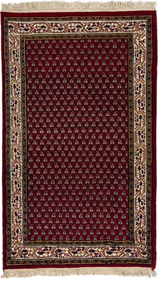 Detail image of 3' 1 x 5' 2 Hand Knotted Mir Wool Rug