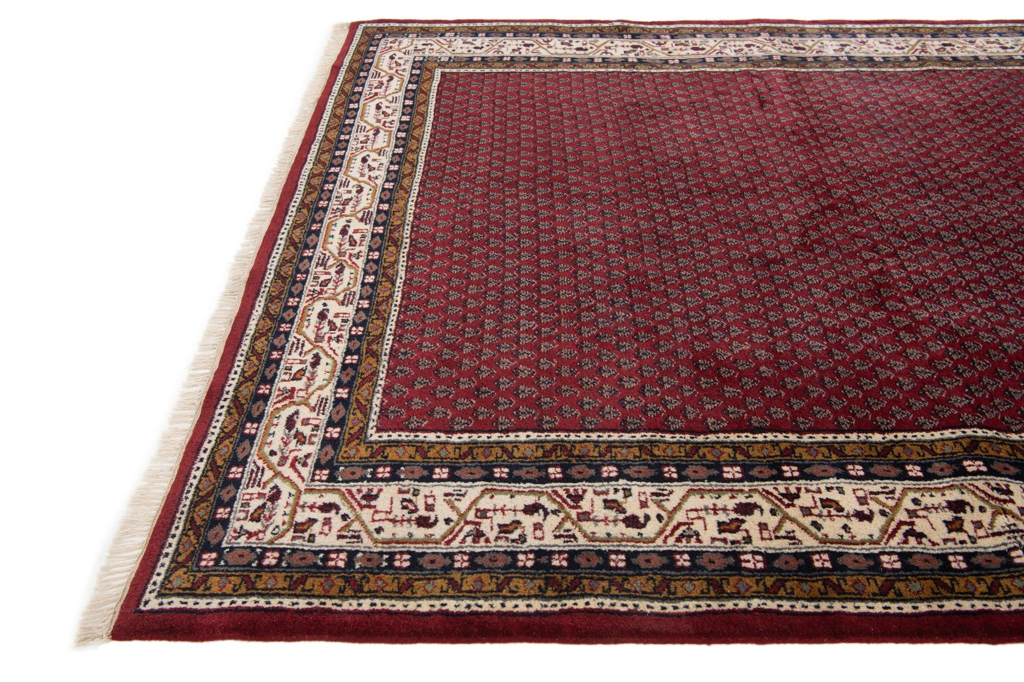 190cm x 340cm anudado a mano Mir Alfombra Lana