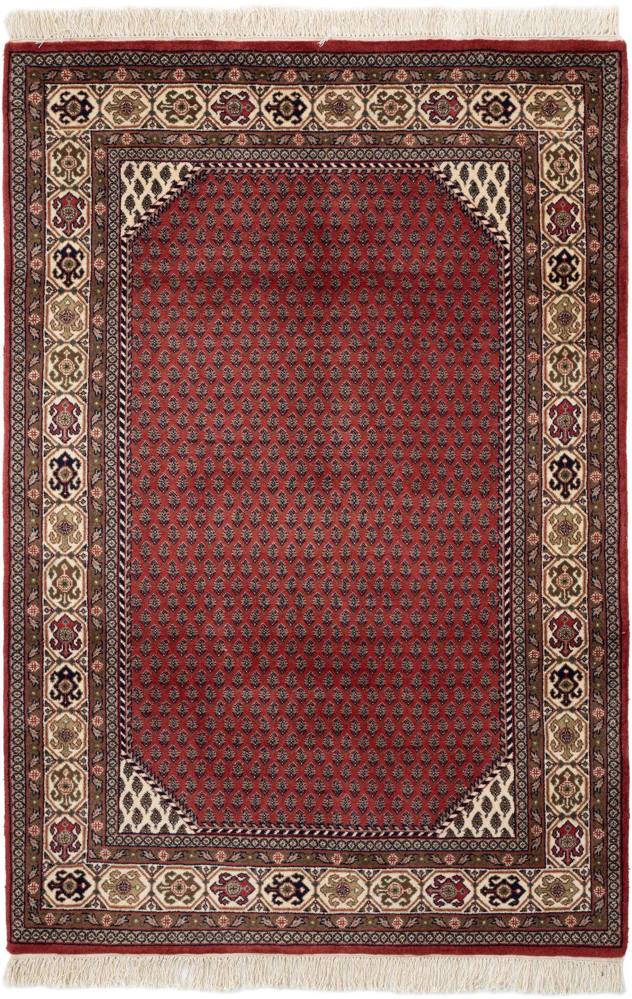 4' x 5' 10 Hand Knotted Mir Oriental Wool Rug