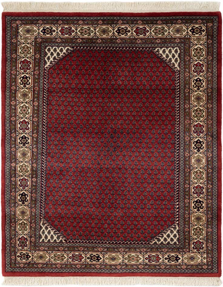 Detail image of 4' x 6' Hand Knotted Mir Oriental Wool Rug