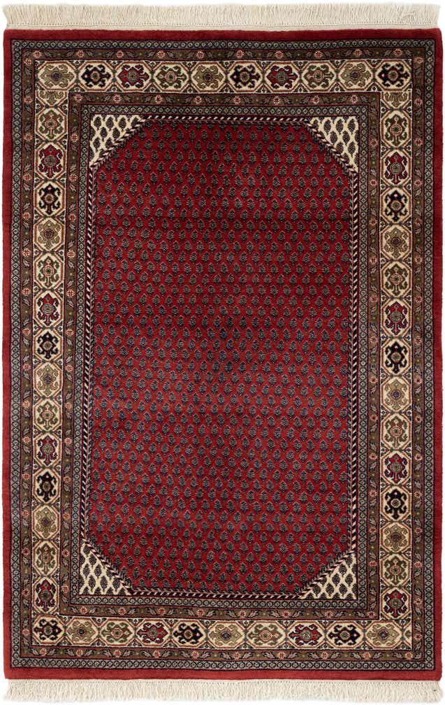 4' x 6' Hand Knotted Mir Oriental Wool Rug