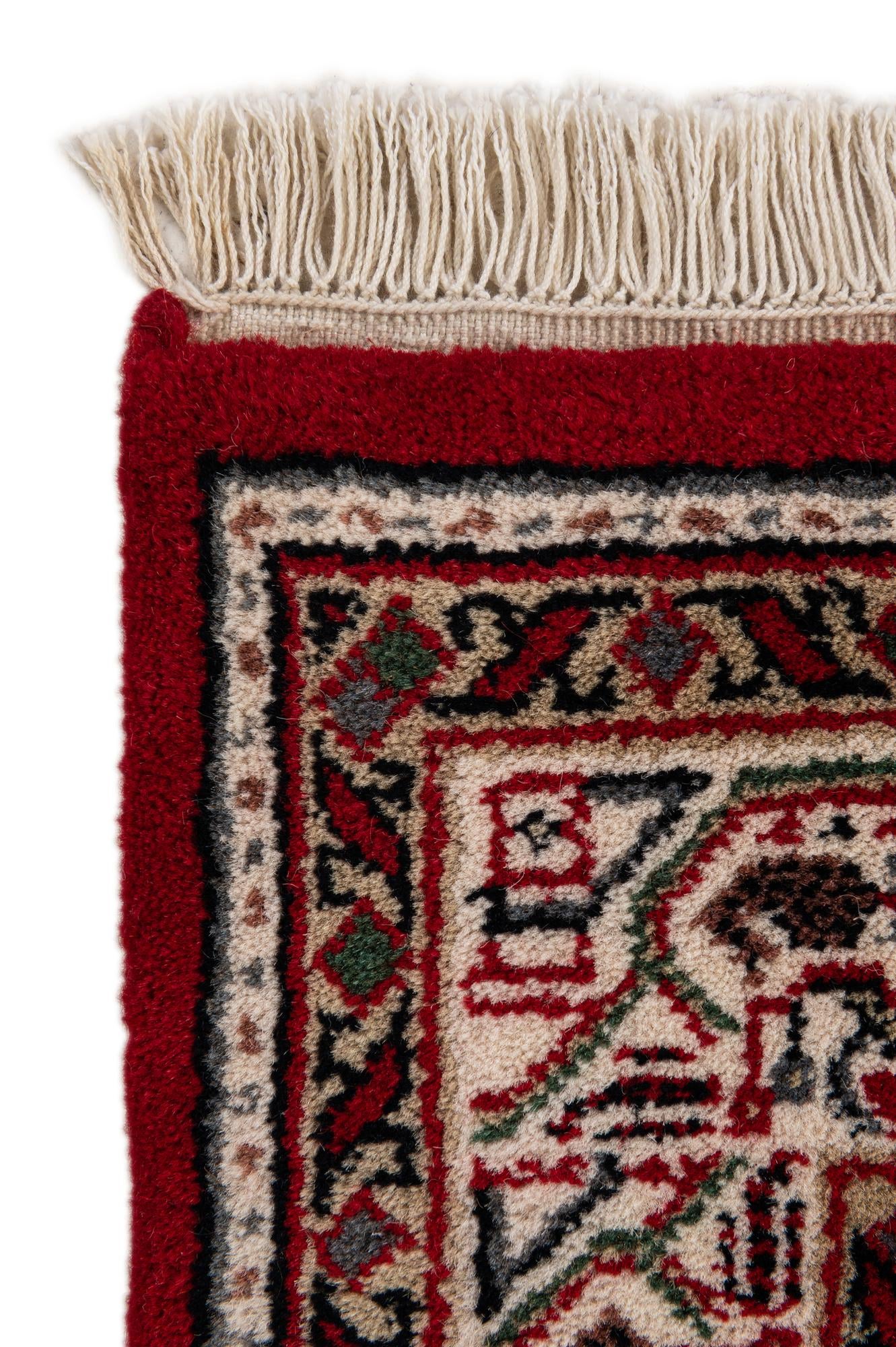 3' 3 x 5' 2 Hand Knotted Mir Wool Rug