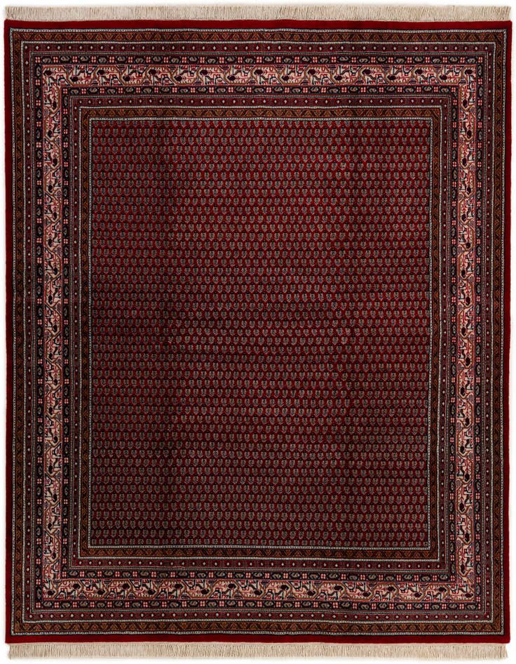 Detail image of 6' 8 x 8' 3 Hand Knotted Mir Wool Rug