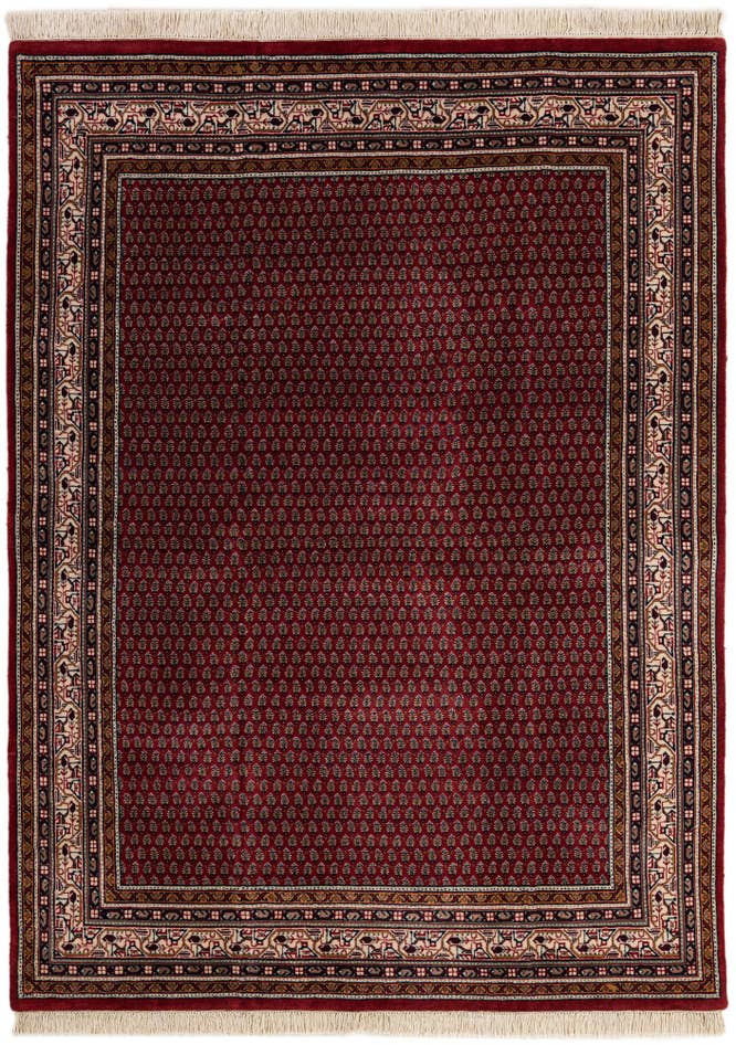 Detail image of 5' 8 x 7' 9 Hand Knotted Mir Wool Rug