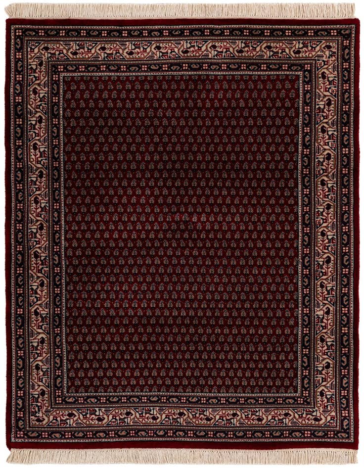 Detail image of 3' 11 x 5' 10 Hand Knotted Mir Wool Rug