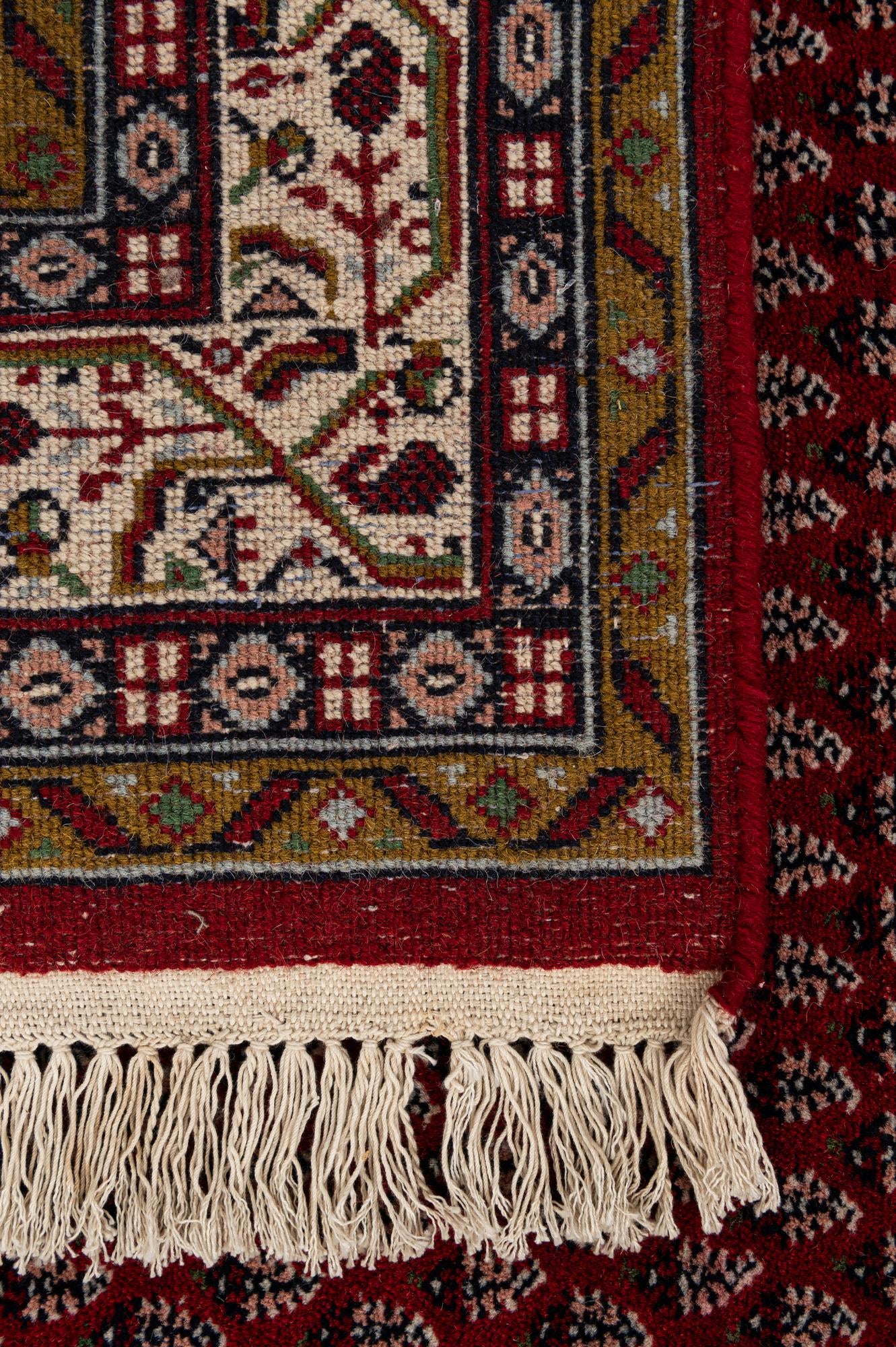 4' x 5' 11 Hand Knotted Mir Wool Rug