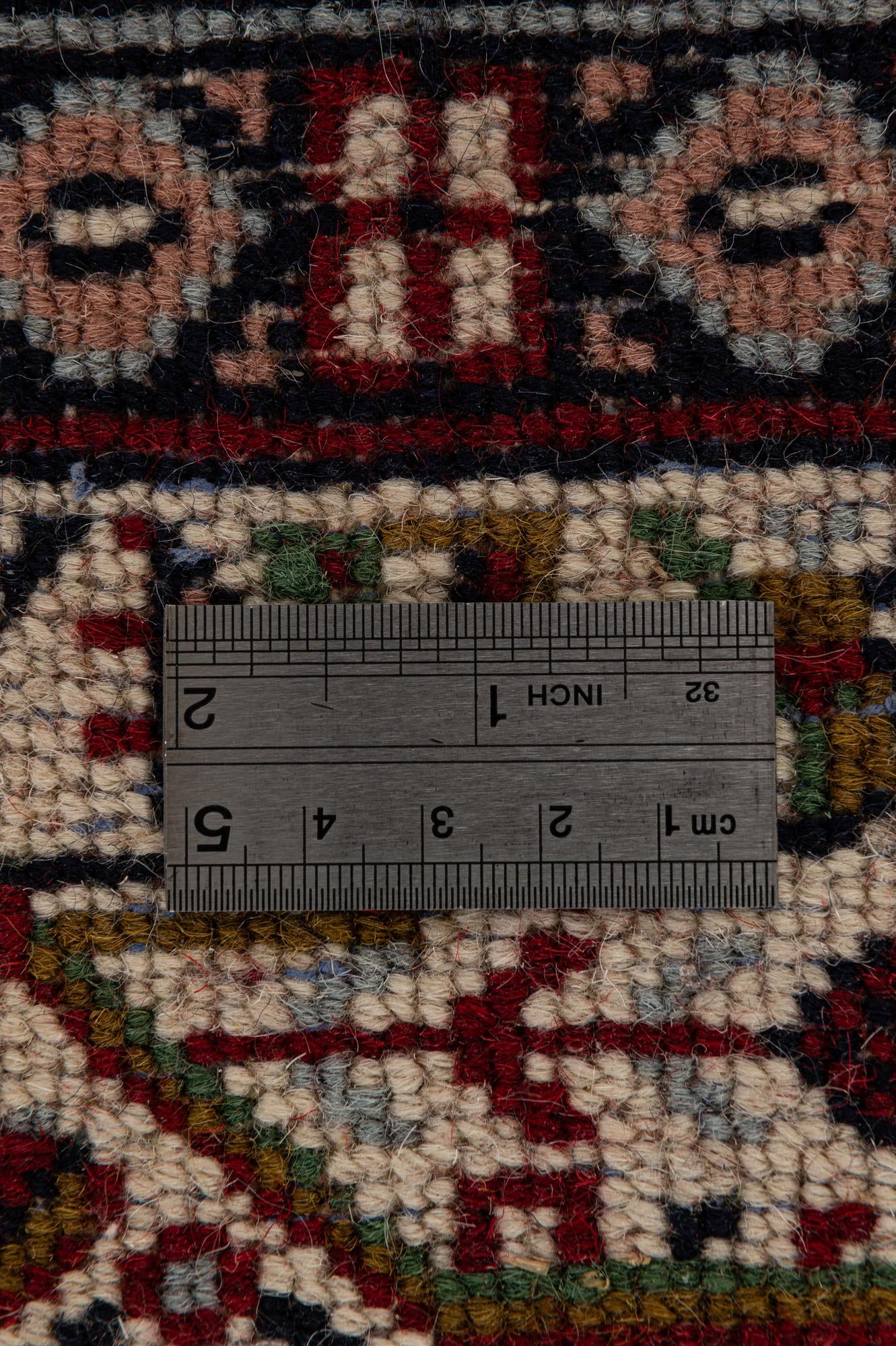 4' x 5' 11 Hand Knotted Mir Wool Rug