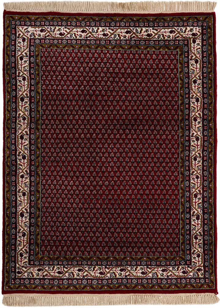 4' x 5' 11 Hand Knotted Mir Wool Rug