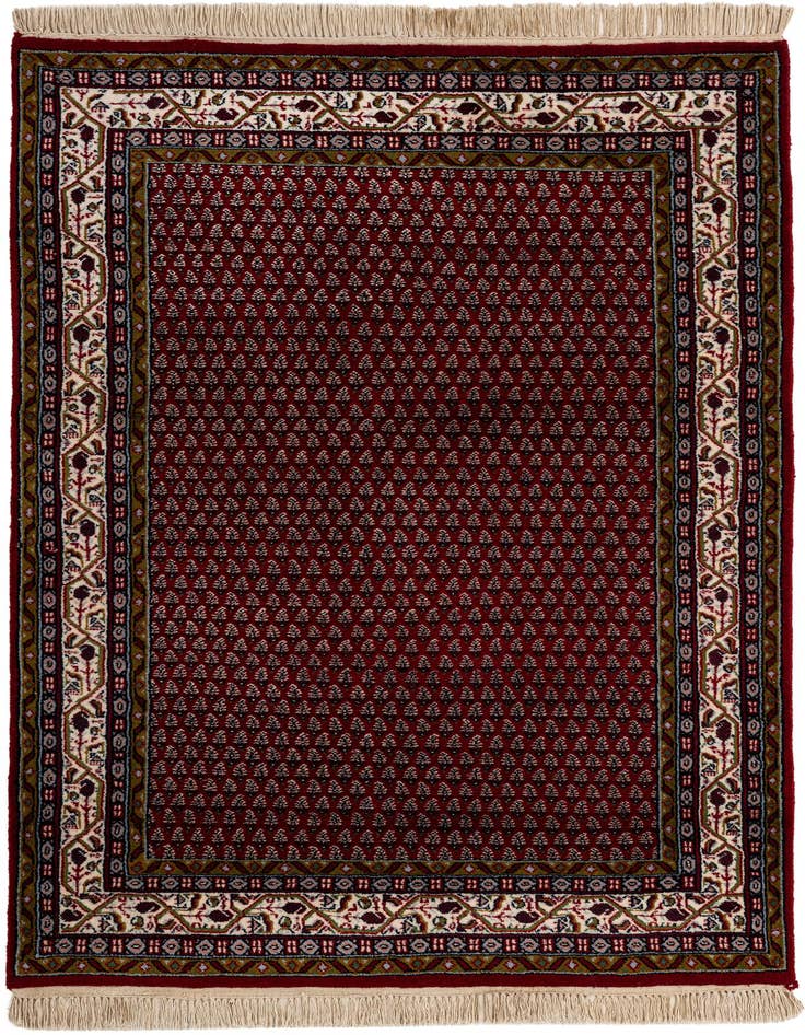 Detail image of 4' x 5' 11 Hand Knotted Mir Wool Rug