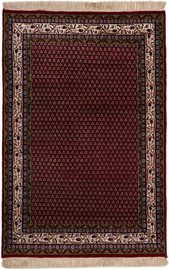 Detail image of 4' x 5' 11 Hand Knotted Mir Wool Rug