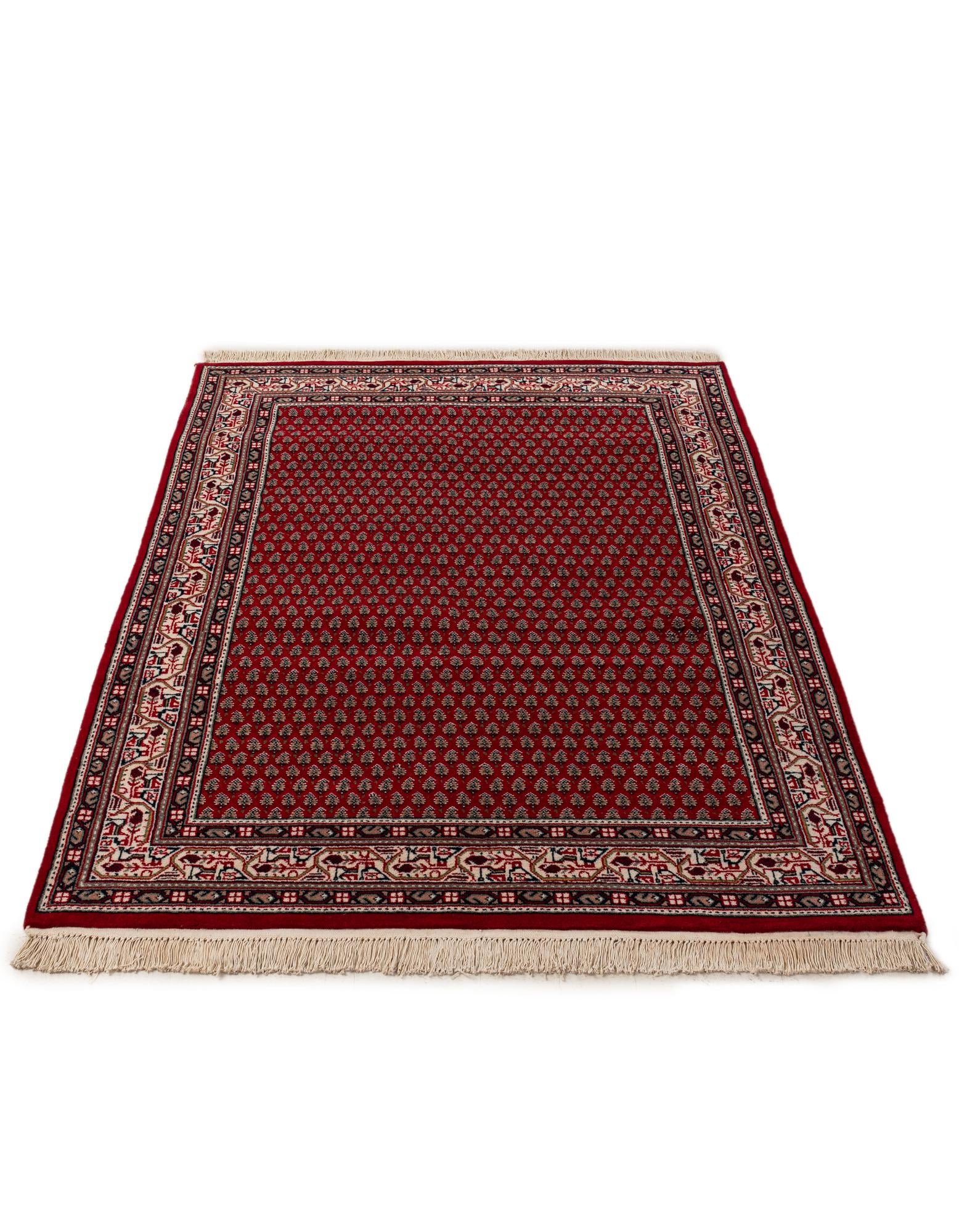 4' x 5' 10 Hand Knotted Mir Wool Rug