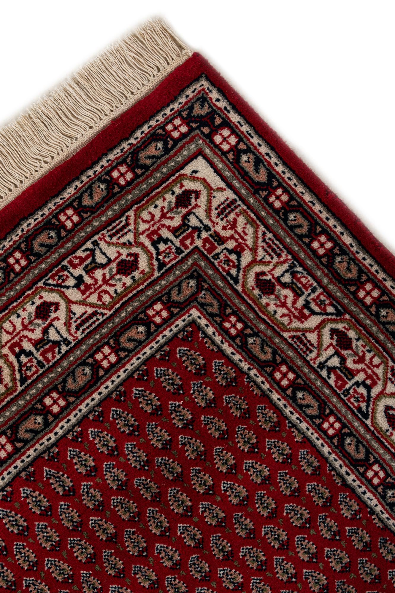 4' x 5' 10 Hand Knotted Mir Wool Rug