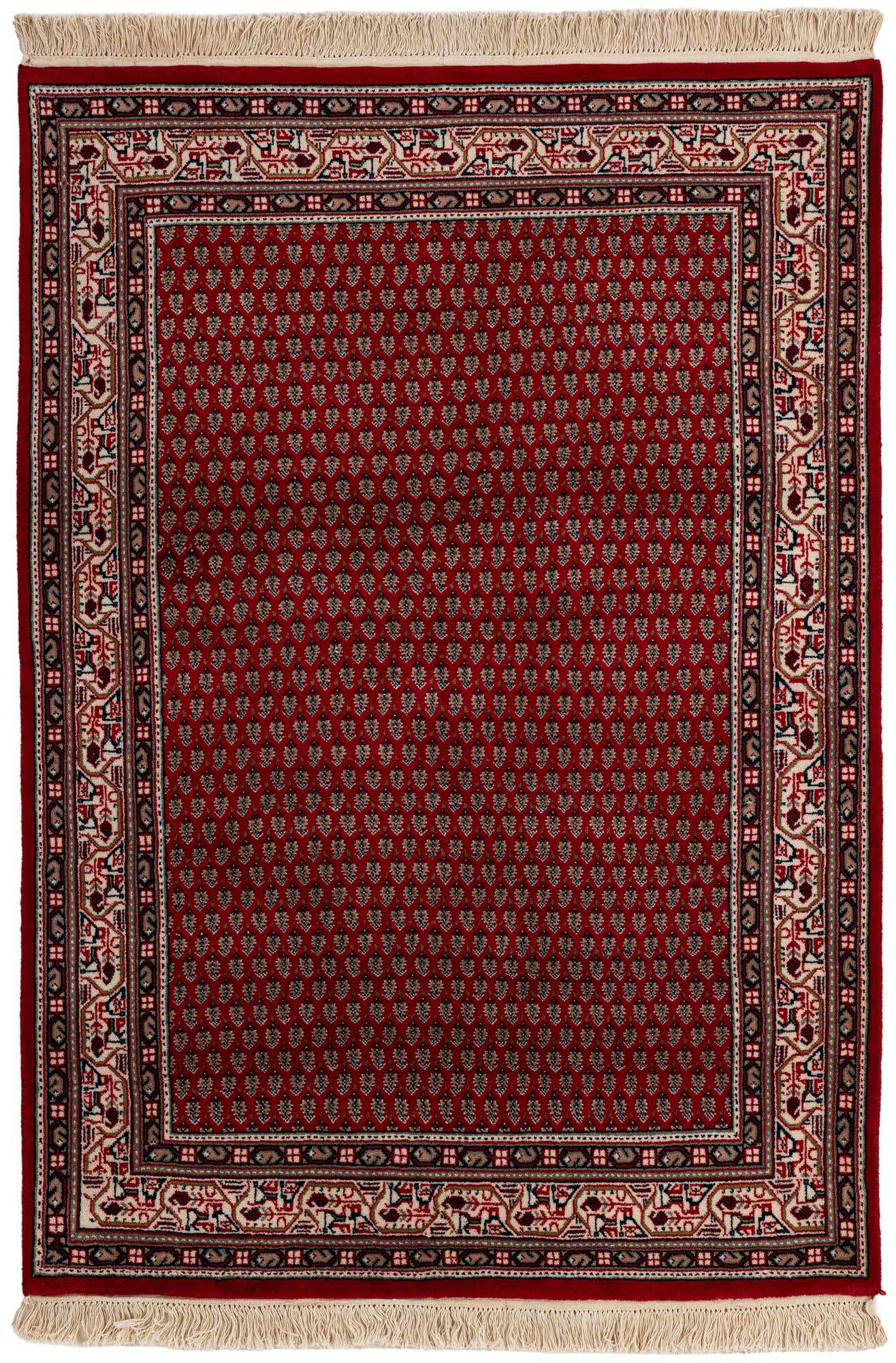 4' x 5' 10 Hand Knotted Mir Wool Rug