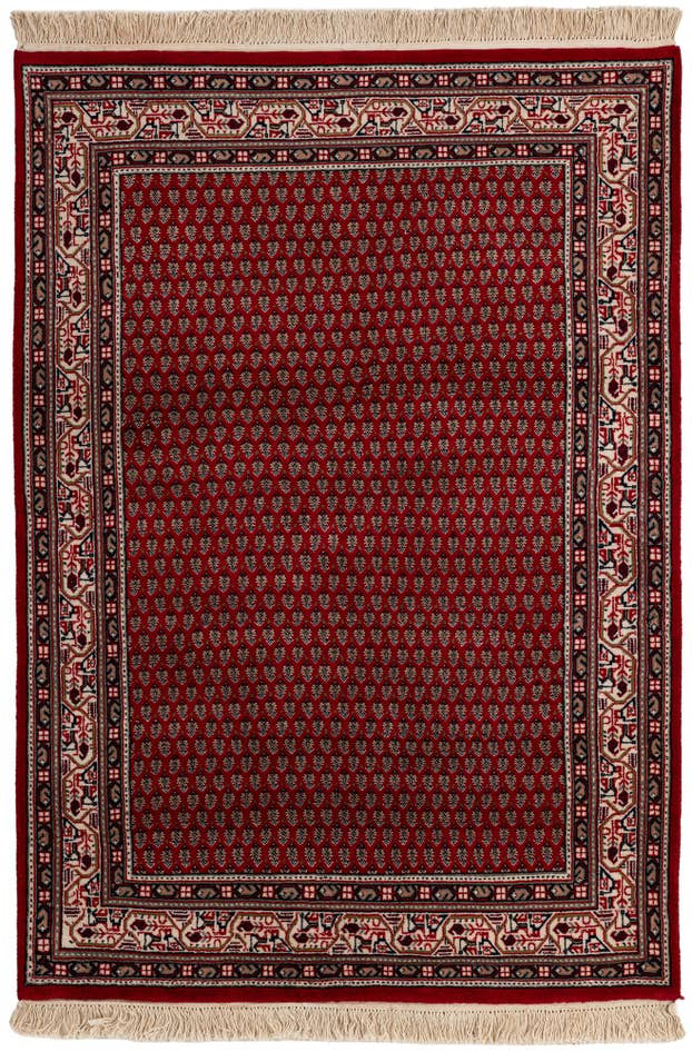 Detail image of 4' x 5' 10 Hand Knotted Mir Wool Rug