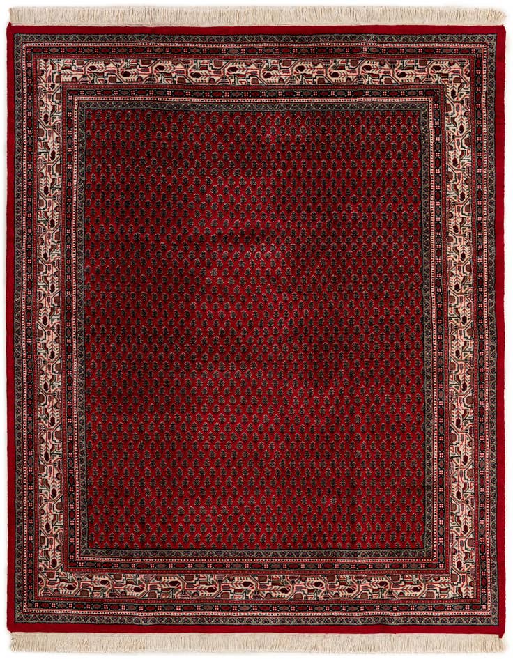 Detail image of 5' 4 x 7' 10 Hand Knotted Mir Wool Rug
