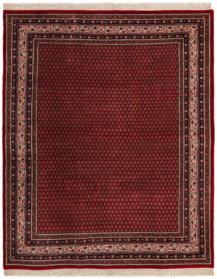 Detail image of 5' 9 x 7' 10 Hand Knotted Mir Wool Rug