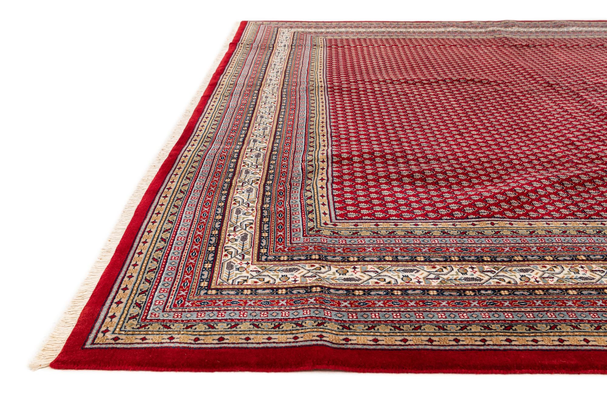 9' 10 x 13' 3 Hand Knotted Mir Wool Rug
