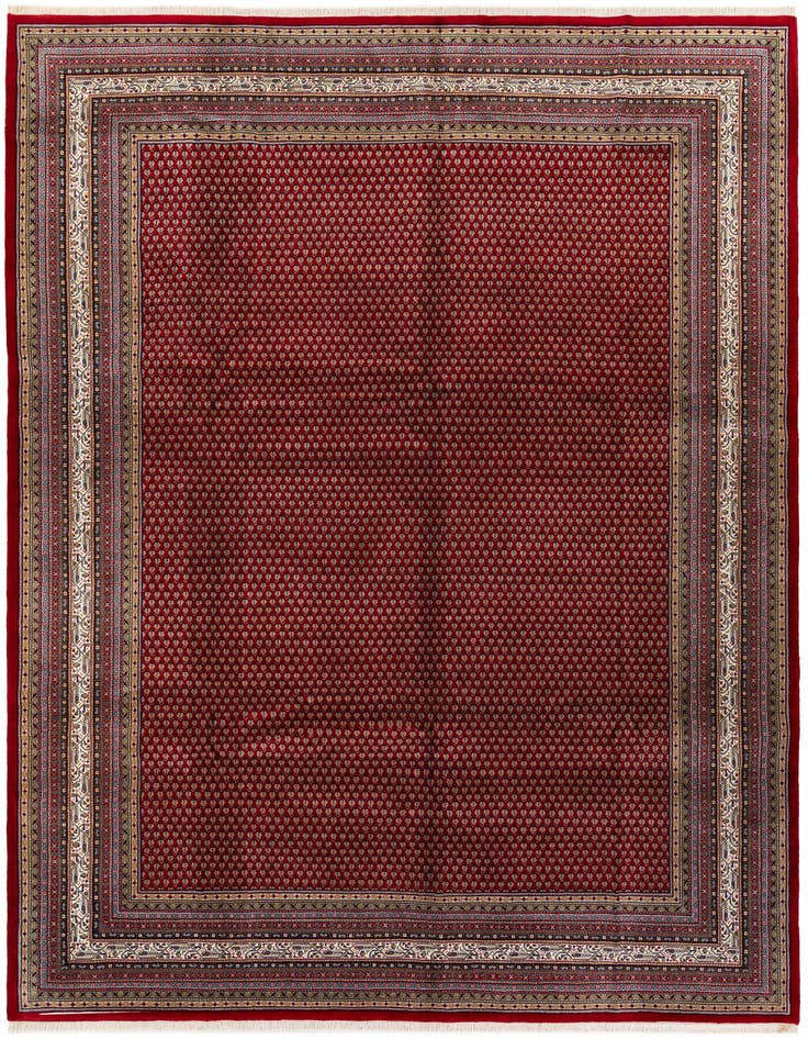 Detail image of 9' 10 x 13' 3 Hand Knotted Mir Wool Rug