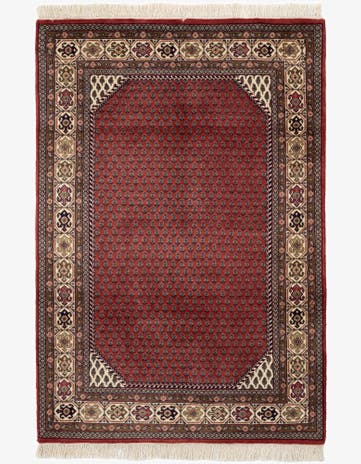 4' x 5' 10 Hand Knotted Mir Oriental Wool Rug