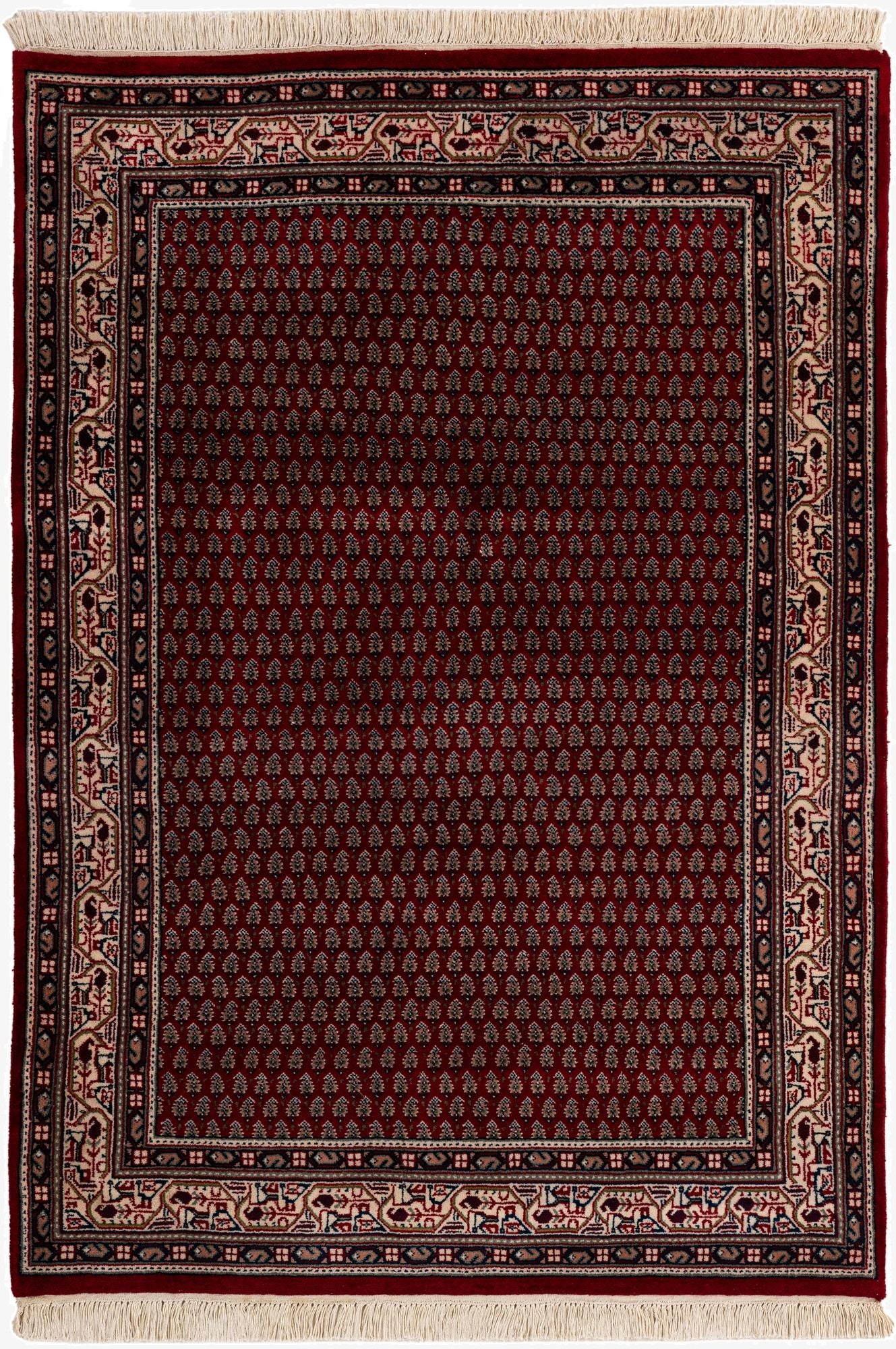 3' 11 x 5' 8  Hand Knotted Mir Wool Rug