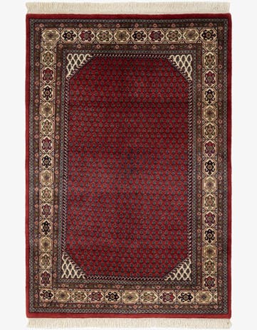 4' x 6' Hand Knotted Mir Oriental Wool Rug