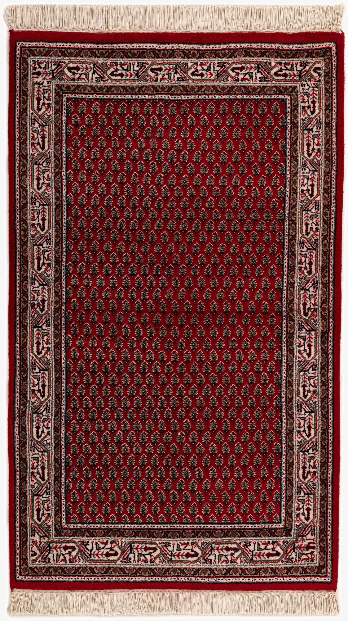 3' 1 x 5' 1  Hand Knotted Mir Wool Rug