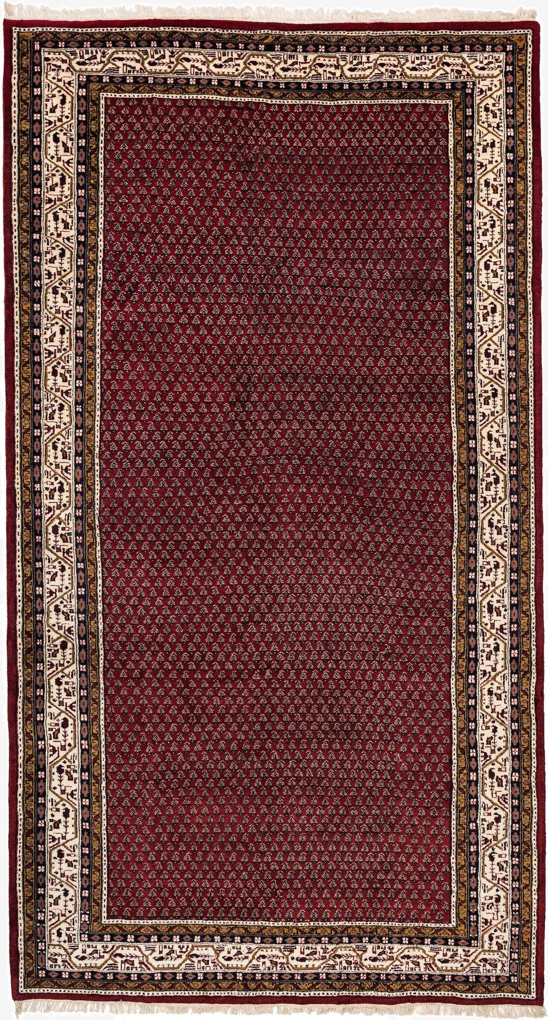 6' 2 x 11' 2  Hand Knotted Mir Wool Rug