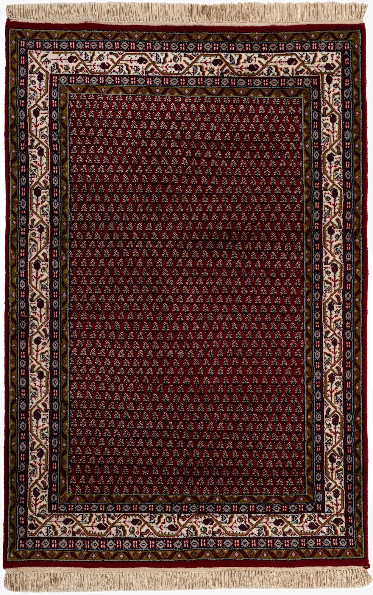 4' x 5' 11  Hand Knotted Mir Wool Rug
