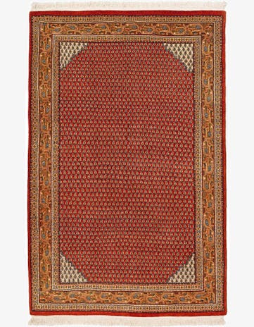 4' 3 x 6' 7 Hand Knotted Mir Oriental Wool Rug