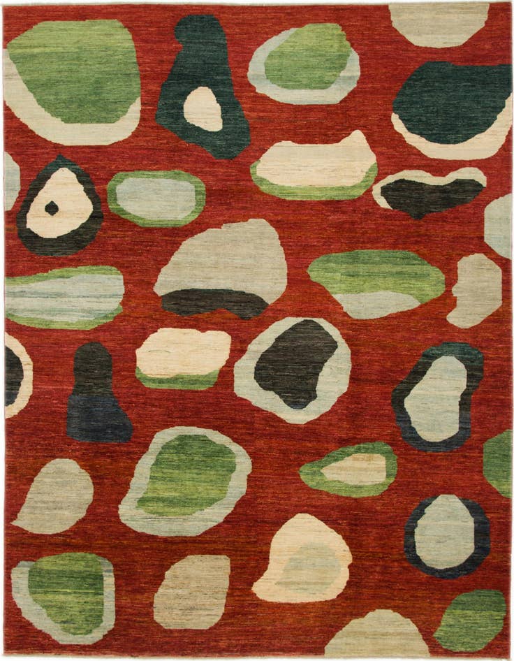 Detail image of 8' 6 x 11' 6 Hand Knotted Modern Ziegler Rug