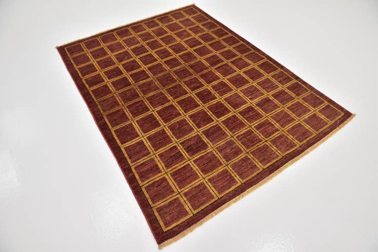 Detail image of 4' 10 x 6' 5 Hand Knotted Modern Ziegler Rug