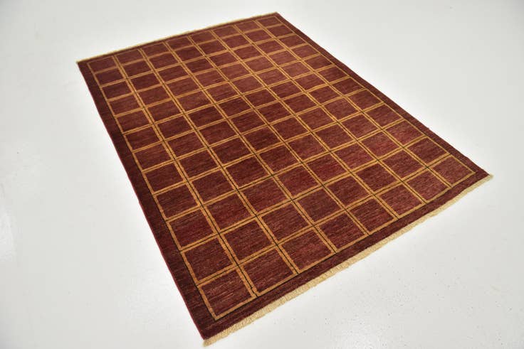 Detail image of 5' x 6' 7 Hand Knotted Modern Ziegler Rug