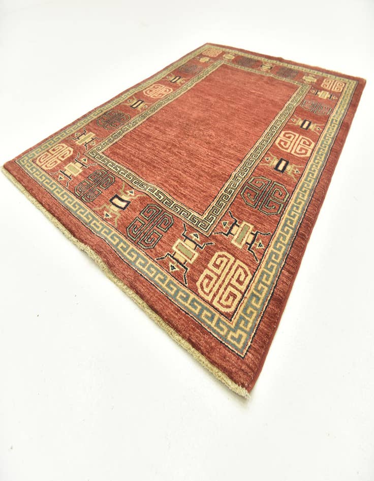 Detail image of 4' 7 x 6' 6  Hand Knotted Modern Ziegler Rug