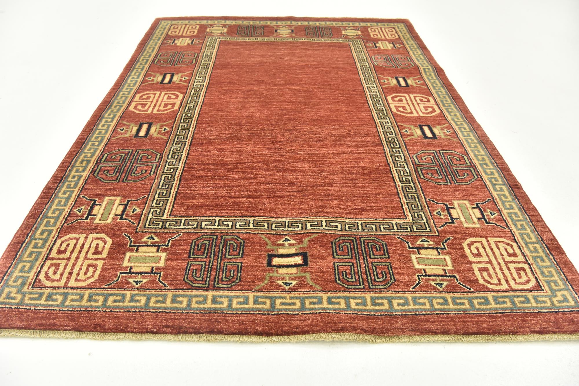4' 7 x 6' 6 Hand Knotted Modern Ziegler Rug