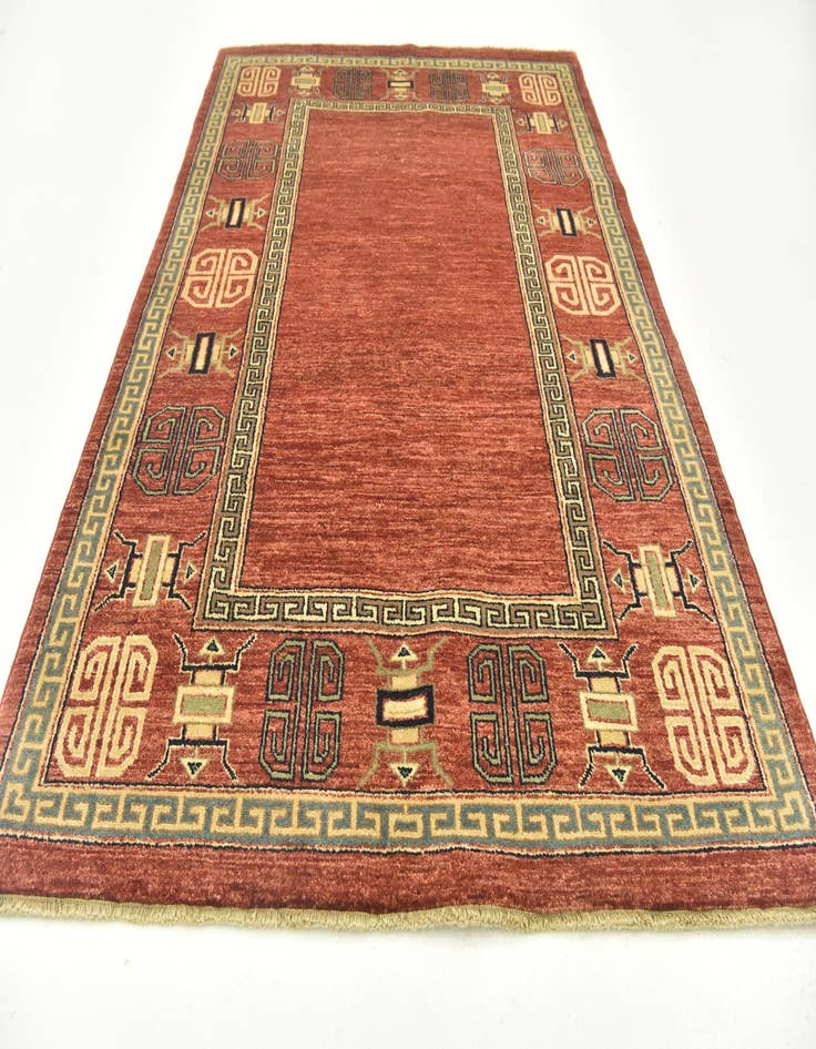 Detail image of 4' 7 x 6' 6  Hand Knotted Modern Ziegler Rug