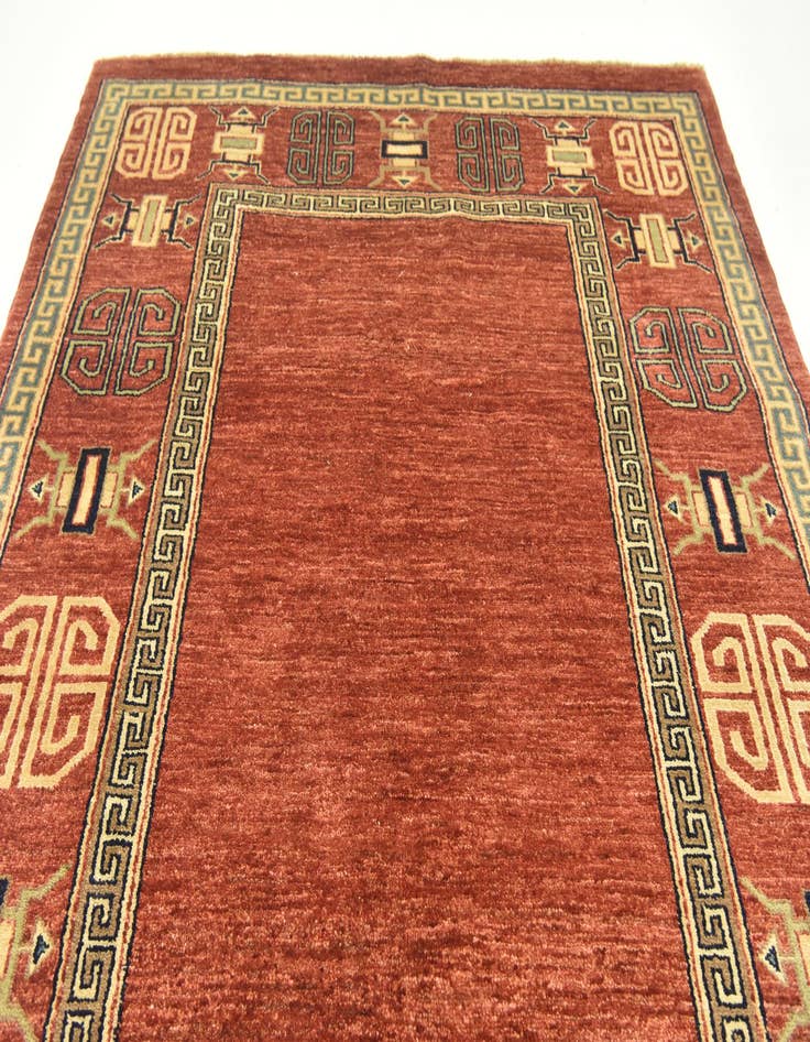 Detail image of 4' 7 x 6' 6  Hand Knotted Modern Ziegler Rug