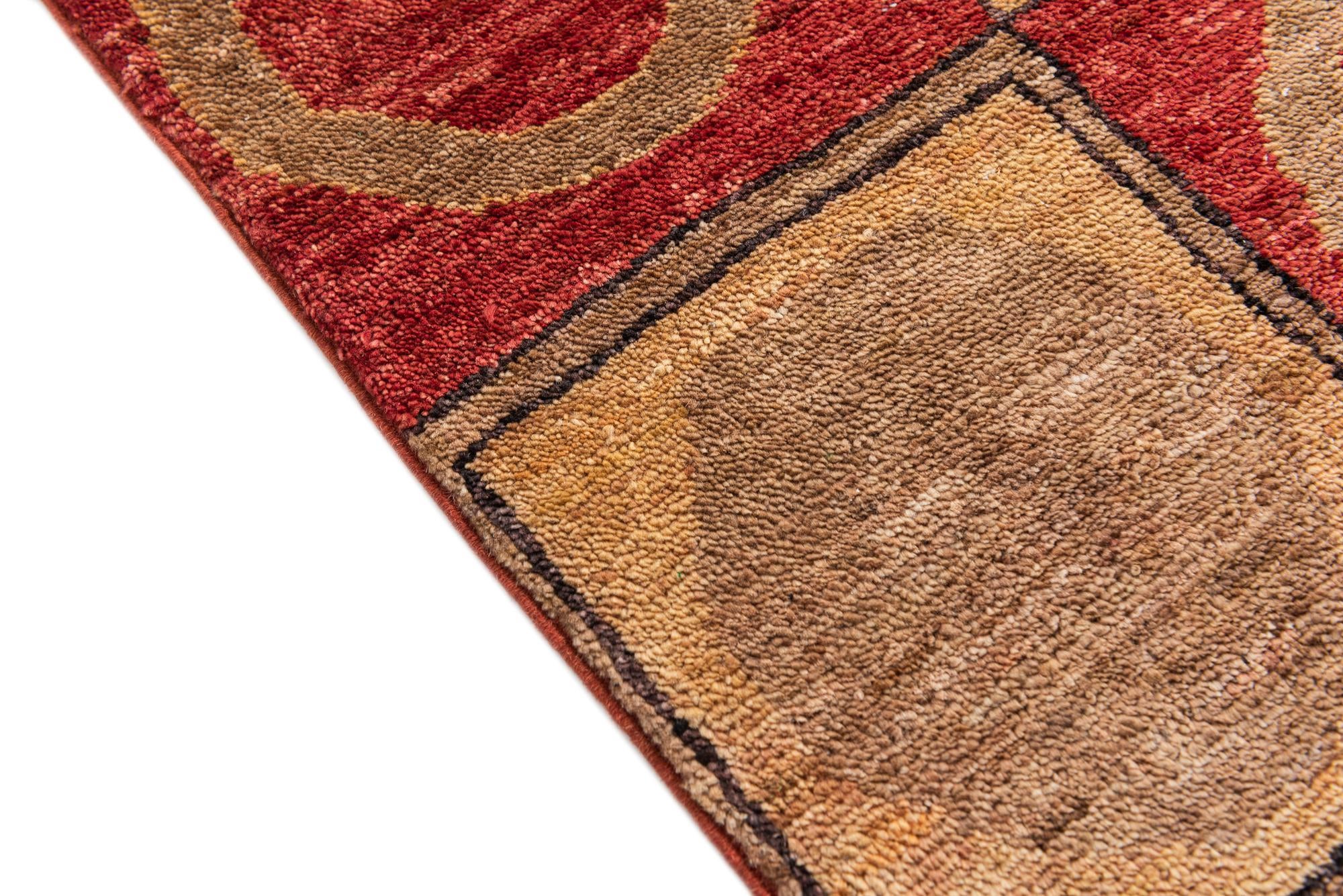 3' 9 x 6' Hand Knotted Modern Ziegler Rug